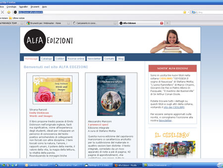 Il sito della casa editrice Alfa Edizioni di Cornaredo (Milano)